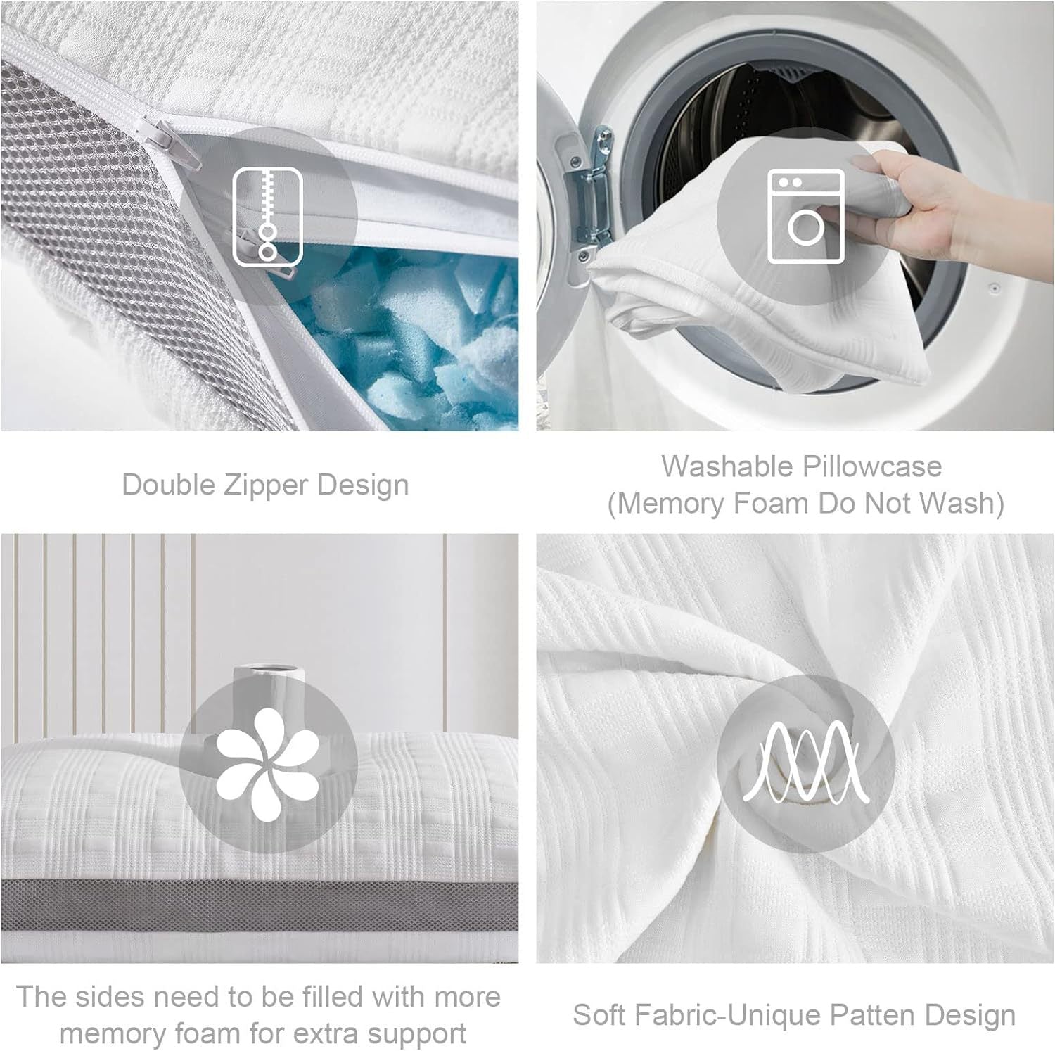 Cooling Broken Memory Foam Bed Pillow