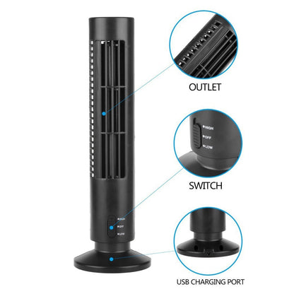Tower Fan Bladeless Fan Tower Electric Fan Mini Vertical Air Conditioner Fan Handheld Fan