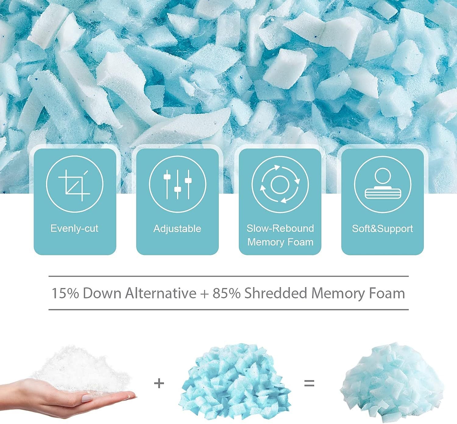 Cooling Broken Memory Foam Bed Pillow